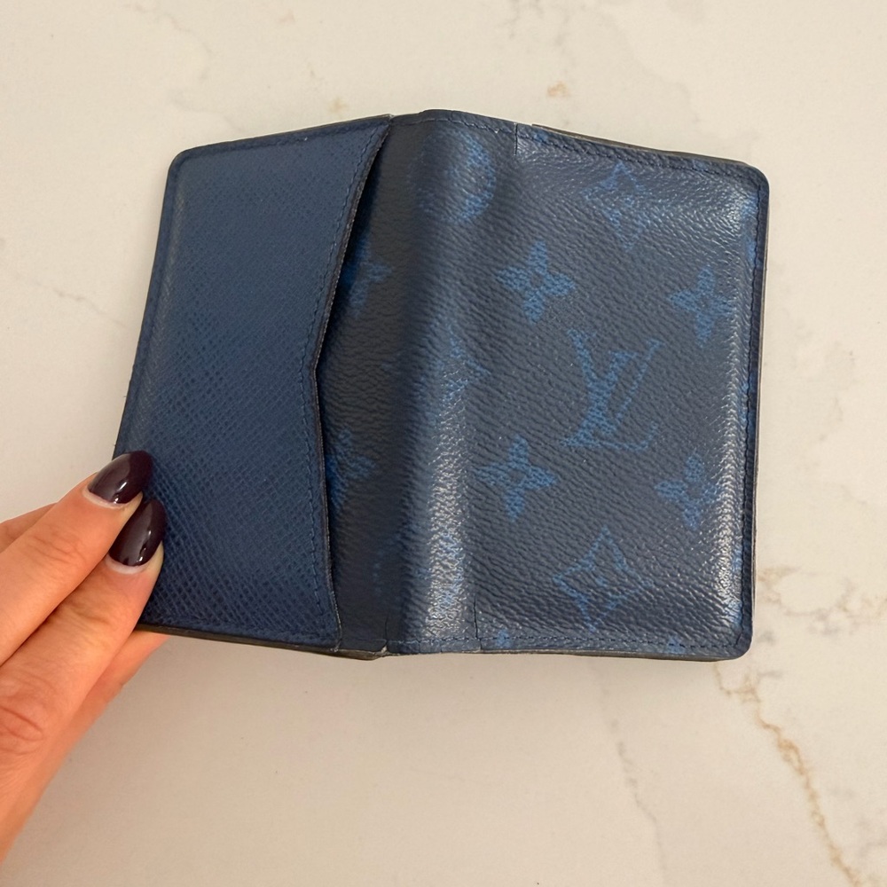 Louis Vuitton Black and Blue Monogram Card Holder - Picture 4 of 8